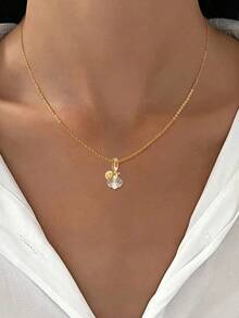 1pc Shiny Bee Necklace For Women, Exquisite Anniversary Gift For Girlfriend - Firefly - View 2