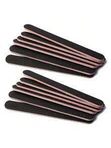 20pcs Black Matte Nail Files, Straight Nail Buffing Strips, High-Quality Non-Shedding Nail Buffing Strips - Multicolor - View 4