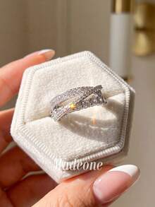 MADEONE 1pc Vintage Line Wrapped Ring, Unisex, Suitable For Daily Wear, Party Accessory, High-Quality Ring Jewelry Gift - Style 6 - View 4
