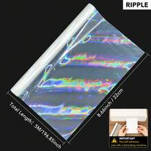 [No Adhesive] BOPP Holographic Precoated Film 22x500cm; Clear Waterproof Scratch-Proof Thermal Laminating Film Roll Compatible With Laminators For DIY Paper Crafts - 22cm*5m - View 19