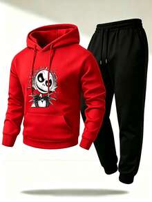 Impala Men Hoodie Co-Ords - Red - View 1
