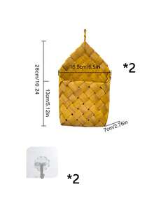 1 giỏ treo lưu trữ đan dây kèm móc, giỏ lưu trữ gắn tường trang trí hoa, giỏ lưu trữ đa năng, chậu cây vườn khung kim loại, giỏ treo dây phong cách Bohemian hiện đại, điểm nhấn mây tự nhiên phối hợp cho trang trí sân vườn phong cách ven biển - nhiều màu - Xem 11