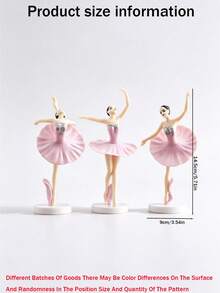 3/6pcs Ballet Themed Dancer Figurines, Suitable For Decoration And Desktop Display, Halloween/Christmas Party Gifts - Multicolor - View 4