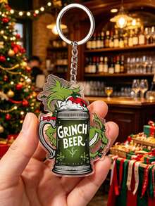 Splendor Holiday Acrylic Key Hanging, Transparent Printed Action Figure Key Chain With Metal Ring Chain, Clutch Decoration Christmas Gifts - Multicolor - View 8
