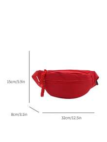 Nylon High Capacity Chest Bag Waist Pack, Unisex Suitable For Daily, Sports, Running, Travel, Leisure Use - Red - View 11