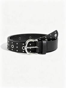 Plus Size Y2K Bohemian Denim Rivet Belt, Fashion Accessory For Back To School, Suitable For Dresses, Jeans, Street Cowgirl, Punk, Party, Music Festival, Gift Fall, Autumn, Halloween - A - View 7