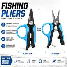 SeaKnight 4-In-1 Retractable Fishing Scissors & Line Cutter With Retractor Clip, Multi-Tool For Anglers - Blue - View 4