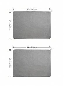 1/2pcs Kitchen Dish Drying Mat, Dish Drainer Pad, Microfiber Absorbent Mat, Tabletop Mat, Non-Slip Heat Resistant, Drainage Mat, Cabinet Drying Mat, Bathroom Mat - Multicolor - View 10
