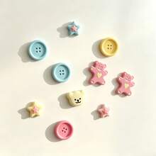 4/8/12pcs Cute Macaron Color Button, Bear, Star Fridge Magnets, Resin Decorative Magnets, Can Decorate Kitchen, Office Whiteboard, Storage Cabinet, Refrigerator And Home Decor, Fix Photos, Holiday Gift - Multicolor - View 7