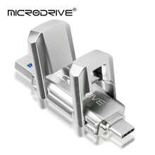 Microdrive معدني بشكل سيارة رياضية OTG USB Flash Drive USB3.2 + Type‑C 2‑In‑1 Thumb Drive، محرك تخزين معدني محمول لهاتف أندرويد، ويندوز، 32GB/64GB/128GB - مشاهدة 14