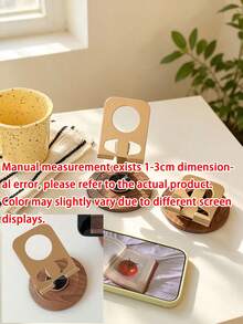 1 pc Dudukan Ponsel Motif Serat Kayu Putar 360°, Holder Ponsel Meja Lipat untuk Menonton Video dan Live Streaming, Dudukan Ponsel dengan Sudut yang Dapat Disesuaikan untuk Meja, Dudukan Malas Universal untuk Smartphone dan Tablet, Aksesori Meja Kantor Rumah dengan Dasar Stabil - Tersedia berbagai warna dan gaya. - View 10
