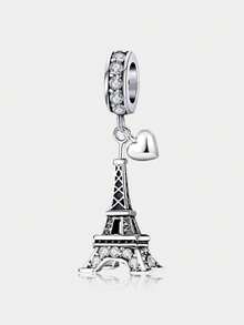 1pc Charm Bead, Suitable For Women Bracelet, Bangle DIY Jewelry Making And Daily Decoration - Silver - View 15