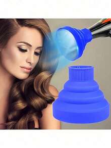 Universal Silicone Hair Dryer Diffuser Cover, Retractable Curly Hair Perming Hood, Drying And Styling Air Outlet, Adjustable Heat-Resistant Accessory For Controlling Curly Hair And Frizz - Multicolor - View 4