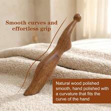 1-2PCS Wooden Massage Tool, Resembling A Thumb Massage Tool, Acupressure Stick Tool For Relaxing Body Hand Foot, Sole And Foot For Relaxing Deep Relaxation, Foot Massage Tools - Brown - View 5