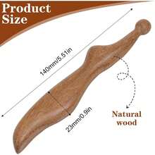 1-2PCS Wooden Massage Tool, Resembling A Thumb Massage Tool, Acupressure Stick Tool For Relaxing Body Hand Foot, Sole And Foot For Relaxing Deep Relaxation, Foot Massage Tools - Brown - View 2