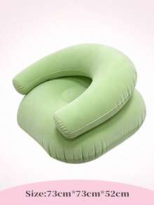 Kursi Sofa Santai Tiup Lembut Berbulu, Sofa Bean Bag Tiup Portabel yang Dapat Dilipat, Kursi Tiup Nyaman, Cocok untuk Kamar Tidur Dalam Ruangan, Berkemah di Luar Ruangan, Piknik, dan Perjalanan. - A - View 14