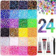 32,000pcs Resin Jelly Rhinestone Decoration Set, Includes Tweezers, 15/24/28/40/42 Colors, Includes Gemstone Picker, Multi-Color Gemstone Decoration Set, Includes 3 Bottles Of 10ml B7000 Jewelry Glue, Suitable For Art, Crafts, Shoes, Books, Fabrics, DIY Handmade Supplies - View 12