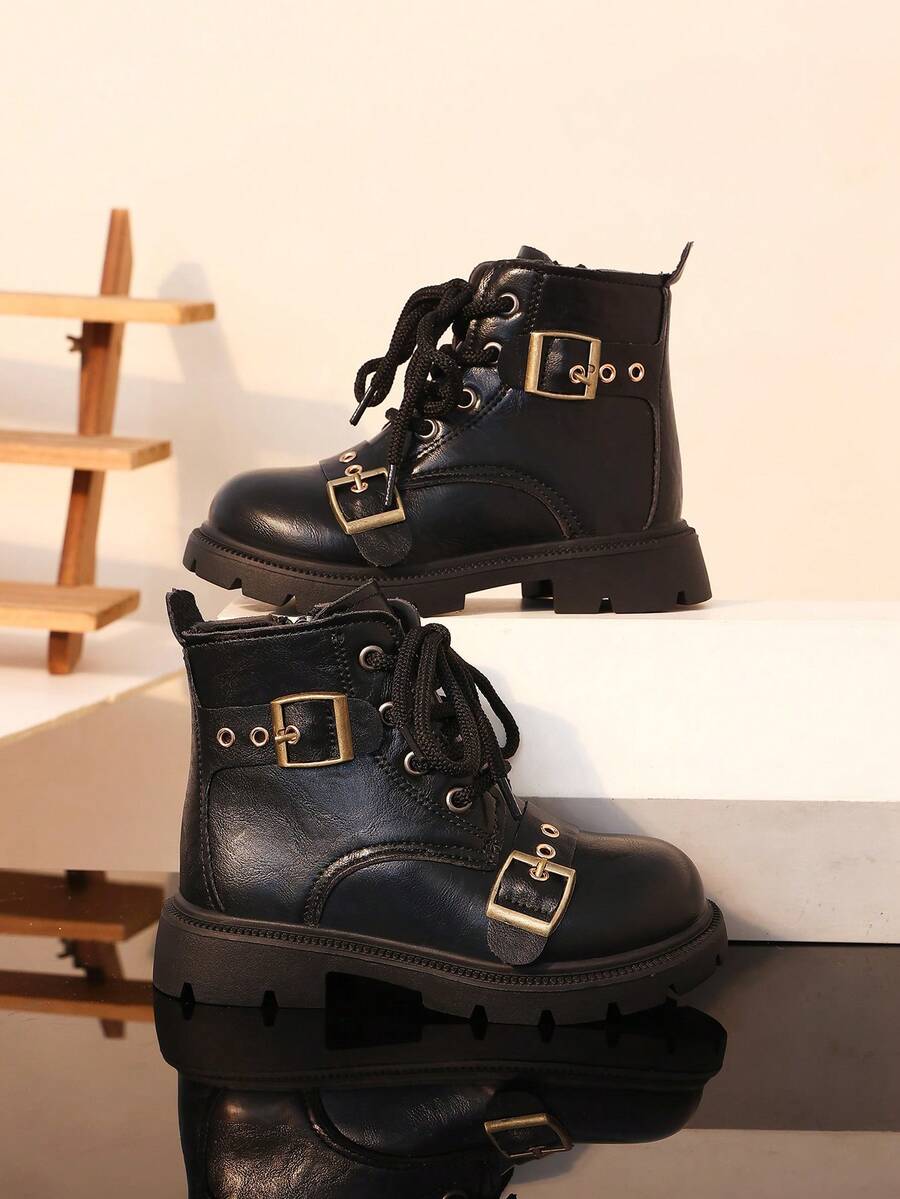 Children's Boots New Style Single Layer Non-Slip Casual Boots - Black - View 1