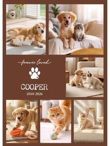Customized Pet Photo Collage Blanket, Personalized Multi-Pet Photo & Text Fleece Blanket, Custom Soft Flannel Pet Memorial Keepsake Blanket, Suitable For Home Sofa Bed Decor - Multicolor - View 12
