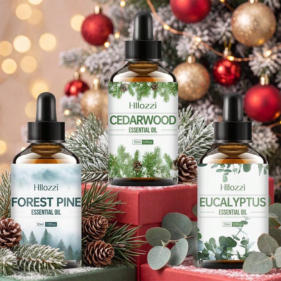 Hllozzi Hadiah Minyak Esensial Aromaterapi untuk Pacar - Eukaliptus + Cedar + Pinus Hutan - View 1