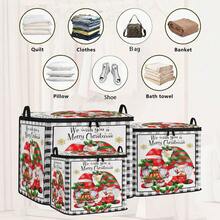 1pc Large Capacity Star-Shaped Lid Storage Box, Foldable Organizer Bin, Suitable For Blankets And Quilts, Equipped With Durable Zipper, Perfect Holiday Home Gift, Can Be Used For Under-Bed Storage. With Lid Organizer Bin, With Lid Storage Box, Extra Large Quilt Organizer Bin, With Lid Storage Box, Storage Box, With Lid Storage Box, Storage Cabinet, Medicine Storage Box, Box-Style Storage, Storage Bin, Cabinet - Multicolor - View 6
