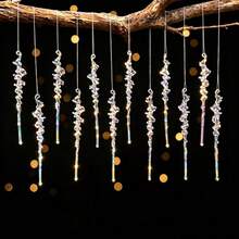 12-60pcs Christmas Tree Icicle Hanging Decorations, Transparent Colorful Acrylic Icicle Pendant Ornaments, Crystal Hanging Decor, Suitable For Christmas Tree, Winter Wedding Party Decoration - Multicolor - View 15