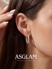1 Pair Fashionable Hoop Earrings Women's Jewelry Creative Hoop Earrings Jewelry Gift Suitable For Girls Daily Wear, Dating, Party And Other Occasions - Style 4 - View 8