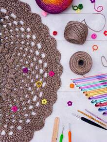1 Set Perlengkapan Merajut Jarum Rajut Ergonomis Set Benang Rajut Berbagai Ukuran Alat Seni Merajut Buatan Tangan DIY untuk Pecinta Merajut dan Pemula - Beraneka warna - View 5