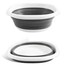 2.7L Foldable Wash Basin, Grey, Portable Multifunctional Basin For Outdoor Activities And Household Use - Grey - View 8