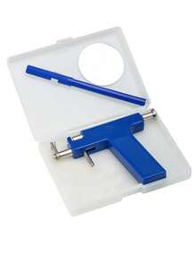 Professional Ear, Body, Nose, Navel, Lip, Tongue Piercing Gun Tool Kit With Studs, Reusable, Healthy, Sterile Piercer - Blue - View 6