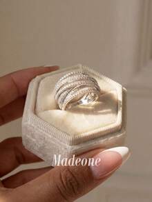 MADEONE 1pc Vintage Line Wrapped Ring, Unisex, Suitable For Daily Wear, Party Accessory, High-Quality Ring Jewelry Gift - Style 3 - View 5