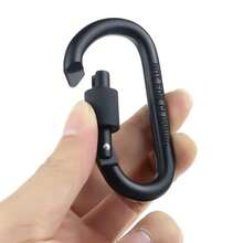 1/3/6pcs D-Ring Threaded Locking Carabiner, Suitable For Backpacks, Water Bottles, Keychains, Camping, Hiking, Fishing, Travel, Luggage And Outdoor Gear, Spring Gate Hook Quick Connect, Bag Accessories, Sports Equipment, Daily Carry, Summer Activities, Practical Tools - Multicolor - View 6