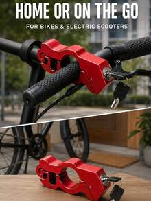 1pc Universal Anti-Theft Throttle Lock, Motorcycle, Bicycle, Electric Scooter, Skateboard Handlebar Lock, Plastic Material - A - View 3