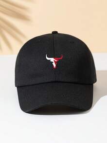 1pc Minimalist Bull Head Print Unisex Baseball Cap, Sun Hat, Outdoor Casual Sports Hat For Men And Women, Suitable For Daily Commuting - Multicolor - View 14
