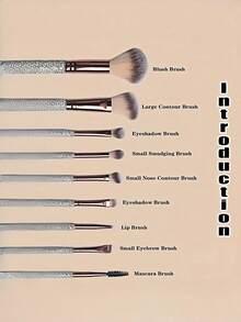 9pcs Rhinestone Makeup Brush Set, Includes Foundation, Contour, Eyeshadow, Brow Brushes And Storage Cup, Suitable For Travel, Date, Party, Photo, Daily Makeup, Full Rhinestone Handle With Soft Bristles, Portable Makeup Set, Shiny Makeup Essential - Multicolor - View 7