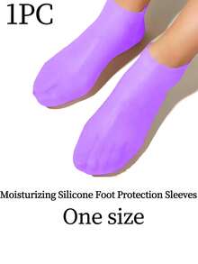 Foot Exfoliating Stone/File With Silicone Moisturizing Foot Sleeve - Removes Calluses, Hard Skin And Dead Skin; Suitable For Wet Or Dry Use; Deep Exfoliation And Eliminates Roughness; Ideal Choice For Foot Care - Multi-color - View 6