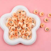 10/20/30pcs Funny Resin Mini Bun Accessories, 3D Magic Expression Round Beads, DIY Cream Glue Phone Case Materials - Random Mix - Multicolor - View 4