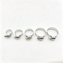 25pcs Hose Clamps Worm Gear Hose Clamps, 5 Sizes Of Hose Clamps For Water Pipes, Gas Pipes, Silicone Hoses - Silvery - View 9