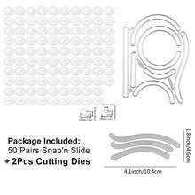 50對 Snap'n Slides 手作配件，可用於製作滑動卡、旋轉卡與搖擺卡 - A - 查看 11