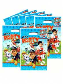 Paw Patrol 10入汪汪隊禮物袋 狗狗天空主題塑膠糖果禮物袋 生日派對裝飾 - 彩色 - 查看 5