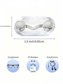 Hanging Glasses Clip, Pin Type Multifunctional Wearable Clothing Clip, Glasses Headphone Cable Clip - View 1