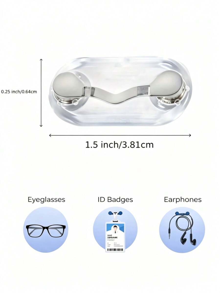Hanging Glasses Clip, Pin Type Multifunctional Wearable Clothing Clip, Glasses Headphone Cable Clip - View 1