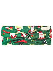 1-Piece Christmas-Print Wide Headband – Soft, High-Stretch Hair Accessory Suitable For Holiday Parties And Everyday Wear - Multicolor - View 14