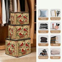 1pc Large Capacity Star-Shaped Lid Storage Box, Foldable Organizer Bin, Suitable For Blankets And Quilts, Equipped With Durable Zipper, Perfect Holiday Home Gift, Can Be Used For Under-Bed Storage. With Lid Organizer Bin, With Lid Storage Box, Extra Large Quilt Organizer Bin, With Lid Storage Box, Storage Box, With Lid Storage Box, Storage Cabinet, Medicine Storage Box, Box-Style Storage, Storage Bin, Cabinet - Multicolor - View 10