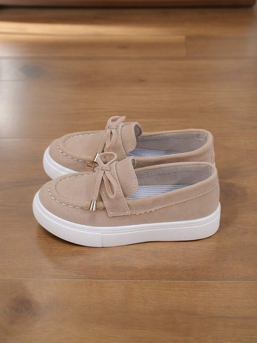 Moda Infantil Primavera/Otoño Versátil Campus Slip-On Estilo Casual Cómodo - Caqui - Ver 1