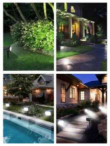 7LED Outdoor Solar Waterproof 7-Statue Spotlight Floodlight Tree Light Dual-Use Spotlight Super Bright Landscape Yard Lawn Garden Villa Decorative Lighting Suitable For Yard, Landscape, Statue, Fountain, Garden, 1pc/3pcs - Spotlight - View 6