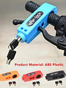 1pc Universal Anti-Theft Throttle Lock, Motorcycle, Bicycle, Electric Scooter, Skateboard Handlebar Lock, Plastic Material - A - View 5
