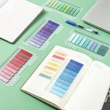 6pcs 1200sheets Morandi Color Creative Loose-Leaf Index N-Times Sticky Note Indicator Ins Loose-Leaf Index Sticker Sticky Note Set, Adhesive Memo Paper *Index Paper Adhesive Colorful Writable Page Marker Pen Label - one-size - View 6