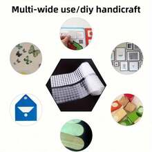 306pcs(153pairs) 1cm Diameter White Transparent Self-Adhesive Double-Sided Hook And Loop Fasteners, Perfect For Crafts, School Projects, Home And Office Use - 1cm Diameter - View 2