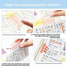 126pcs Self-Adhesive Glowing Hole Position Expansion Stickers, Loose-Leaf Notebook Accessories, Memo Photo Card Storage, Hole Puncher Accessories, Office & Study Supplies, Pull-Out Style, Single Hole/5-Hole, Exquisite Stationery Packaging, Paper Protection - 126pcs - View 6